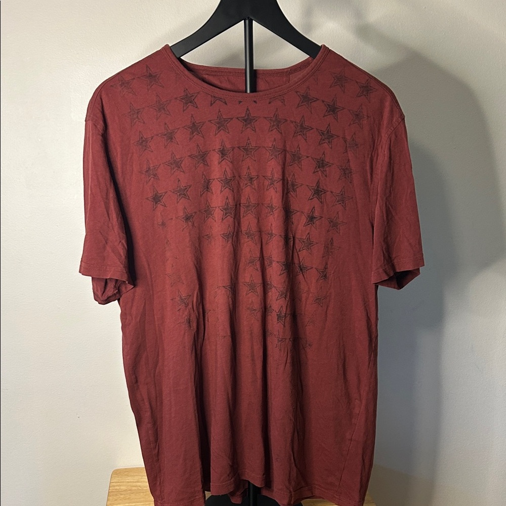 John Varvatos Burgundy Star Tee